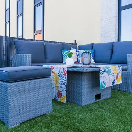 Garden - Jacuzzi, Jardin Privado Y Vista Mar 아파트 피니스테레