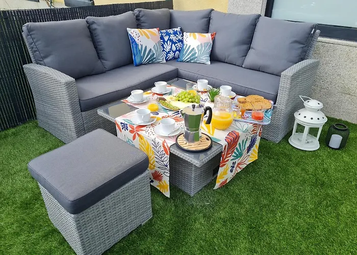 Garden - Jacuzzi, Jardin Privado Y Vista Mar 公寓 菲尼斯特雷