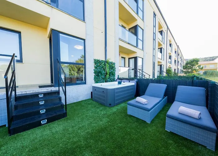 公寓 Garden - Jacuzzi, Jardin Privado Y Vista Mar 菲尼斯特雷